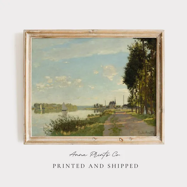 Argenteuil by Claude Monet, Vintage Art Print