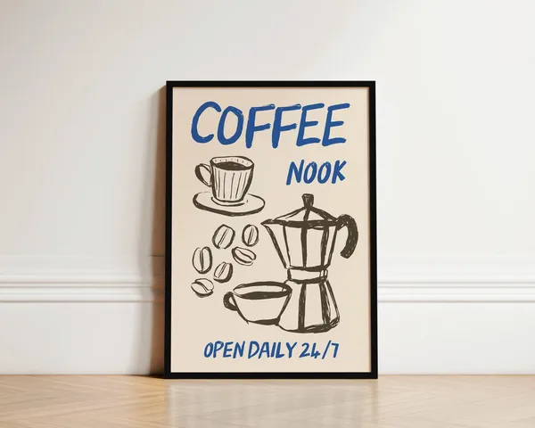 Coffee Nook Kitchen Poster, Coffee Lover Gift
