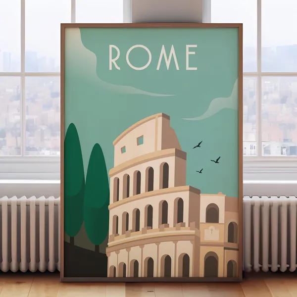 Rome Vintage Travel Poster