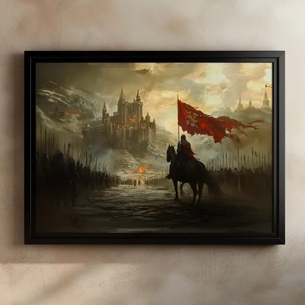 Medieval Battle Fantasy Knight Castle Art Print