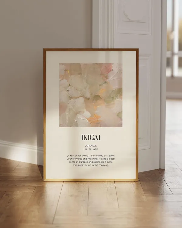 Ikigai Japanese Wall Art Motivational Poster Print