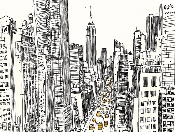 New York City Skyline Watercolor Art Print