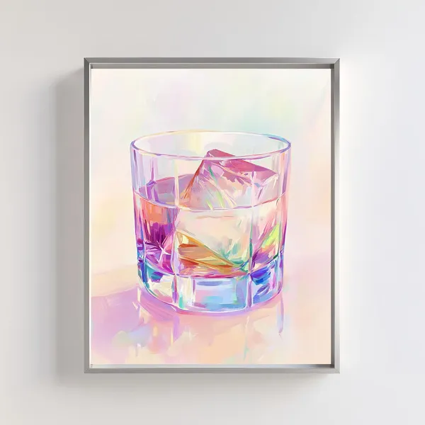 Colorful Cocktail Abstract Drink Illustration Art Print