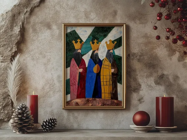 Three Wise Men Christmas Nativity Scene Poster