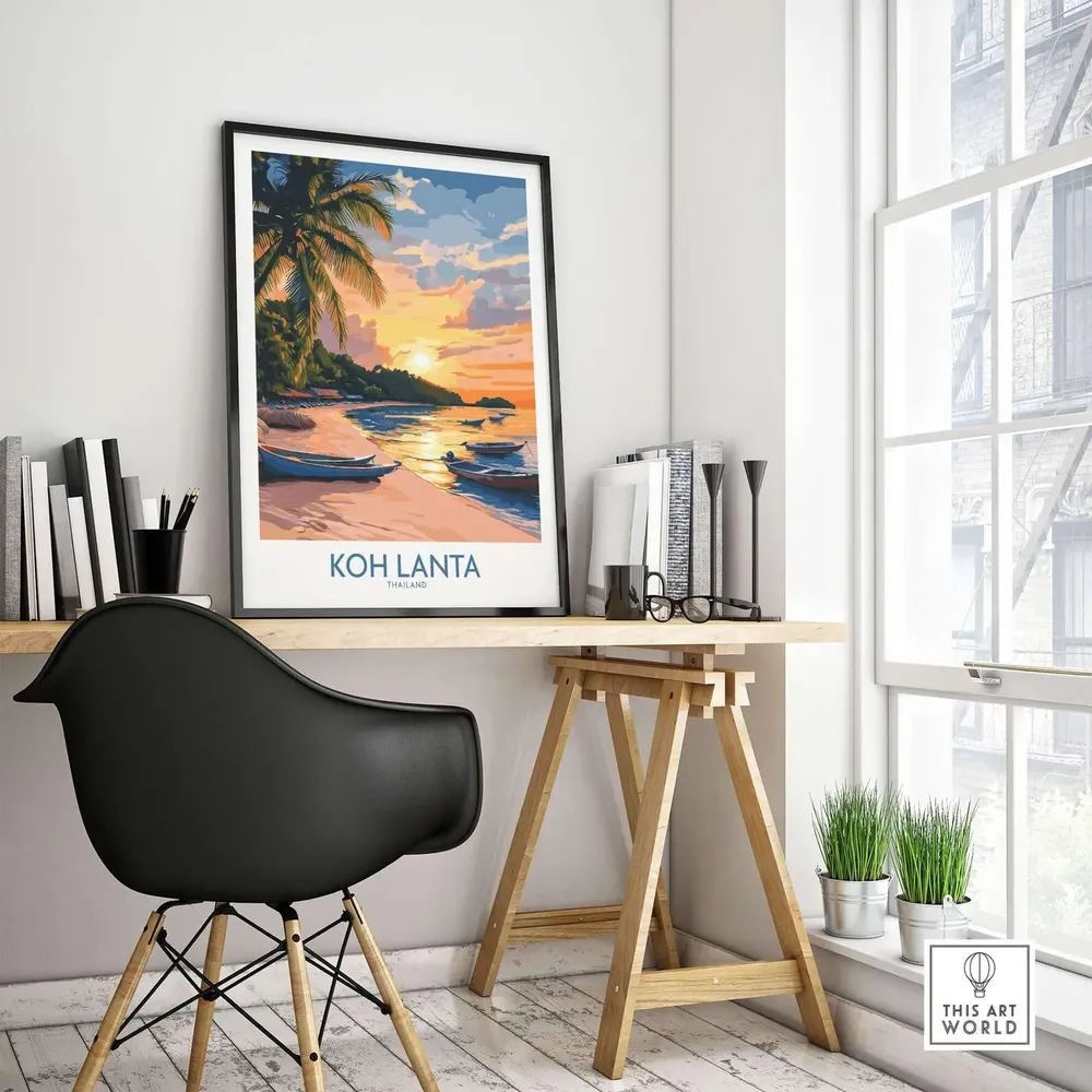 Koh Lanta Travel Poster, Thailand Art Print - Image 4
