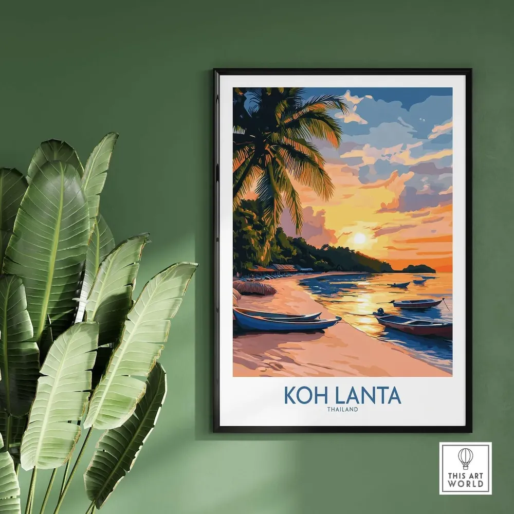 Koh Lanta Travel Poster, Thailand Art Print - Image 2