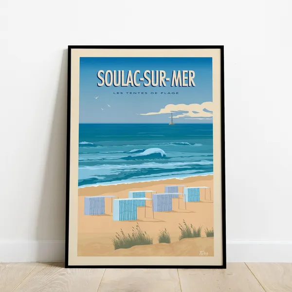Soulac Sur Mer Travel Poster, Cordouan Lighthouse