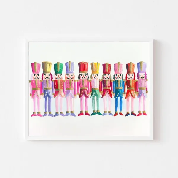 Vintage Christmas Nutcrackers Holiday Art Print