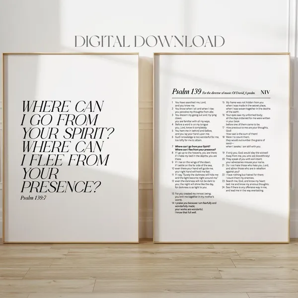 Psalm 1397 Bible Verse Poster, Christian Wall Art