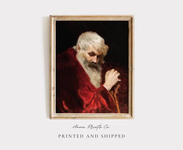 Saint Nicholas Vintage Christmas Art Print