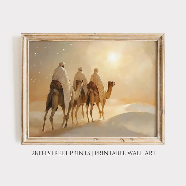 Wise Men Seek Him Christmas Star Art Print