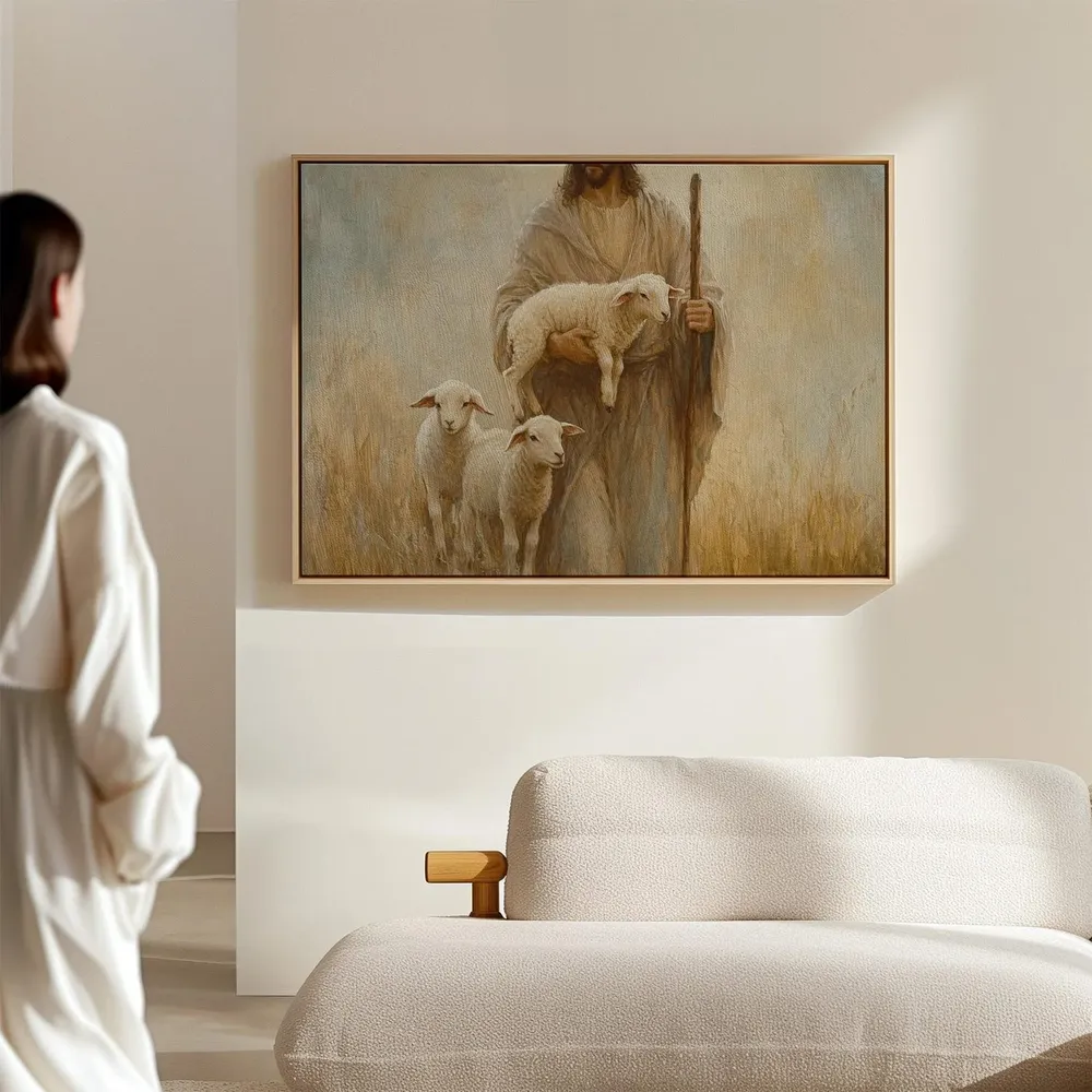 Jesus Carrying A Lamb - Christian Art - Image 6