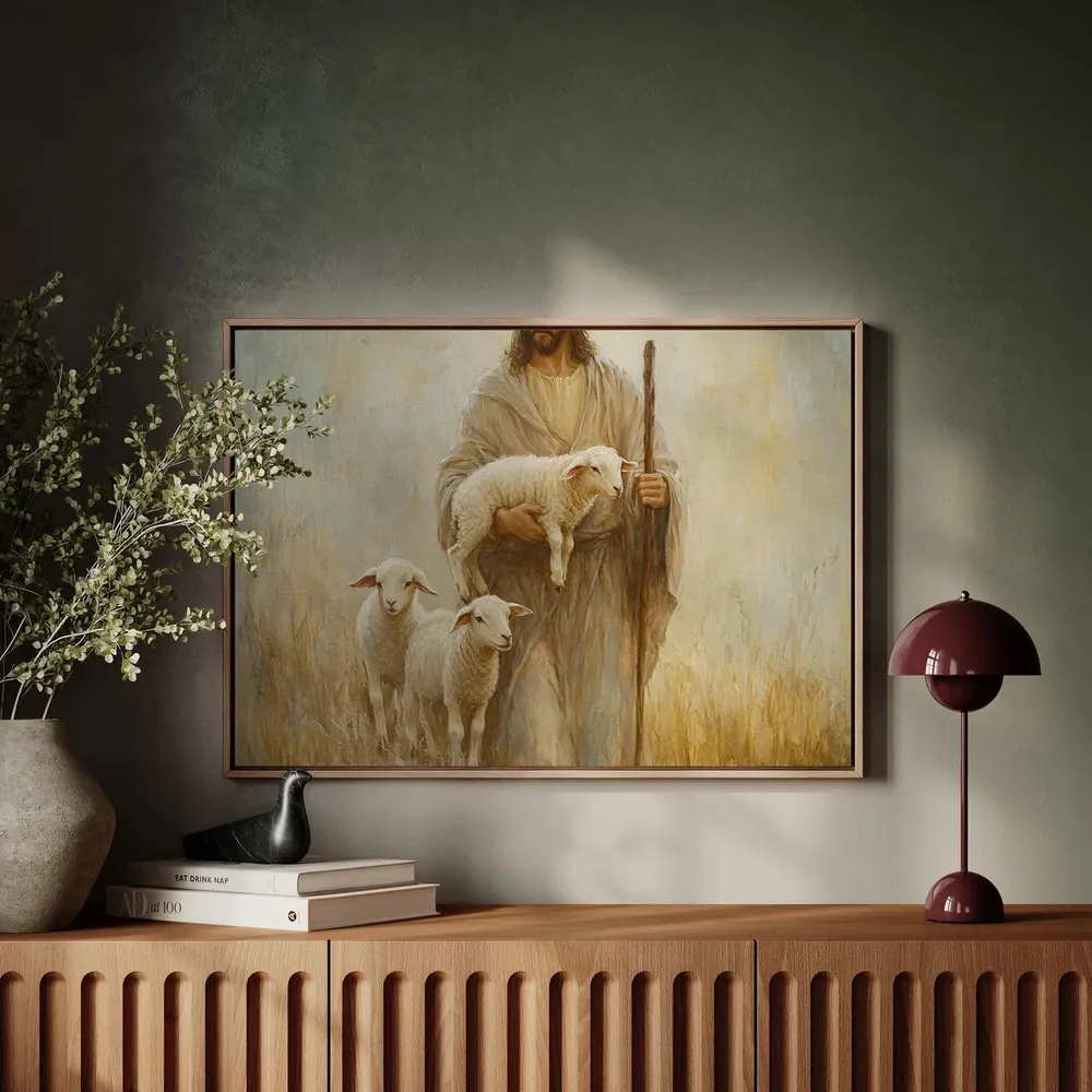 Jesus Carrying A Lamb - Christian Art - Image 4