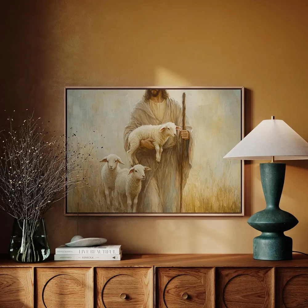Jesus Carrying A Lamb - Christian Art - Image 3