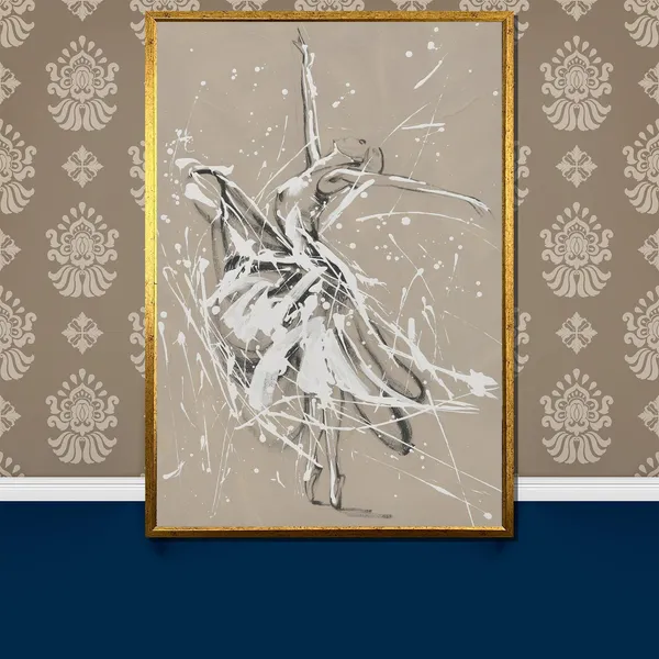 Abstract Ballerina, Modern Dance Wall Art Print