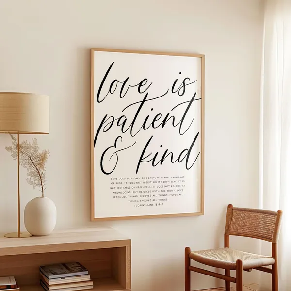 1 Corinthians 13 Bible Verse About Love Art Print