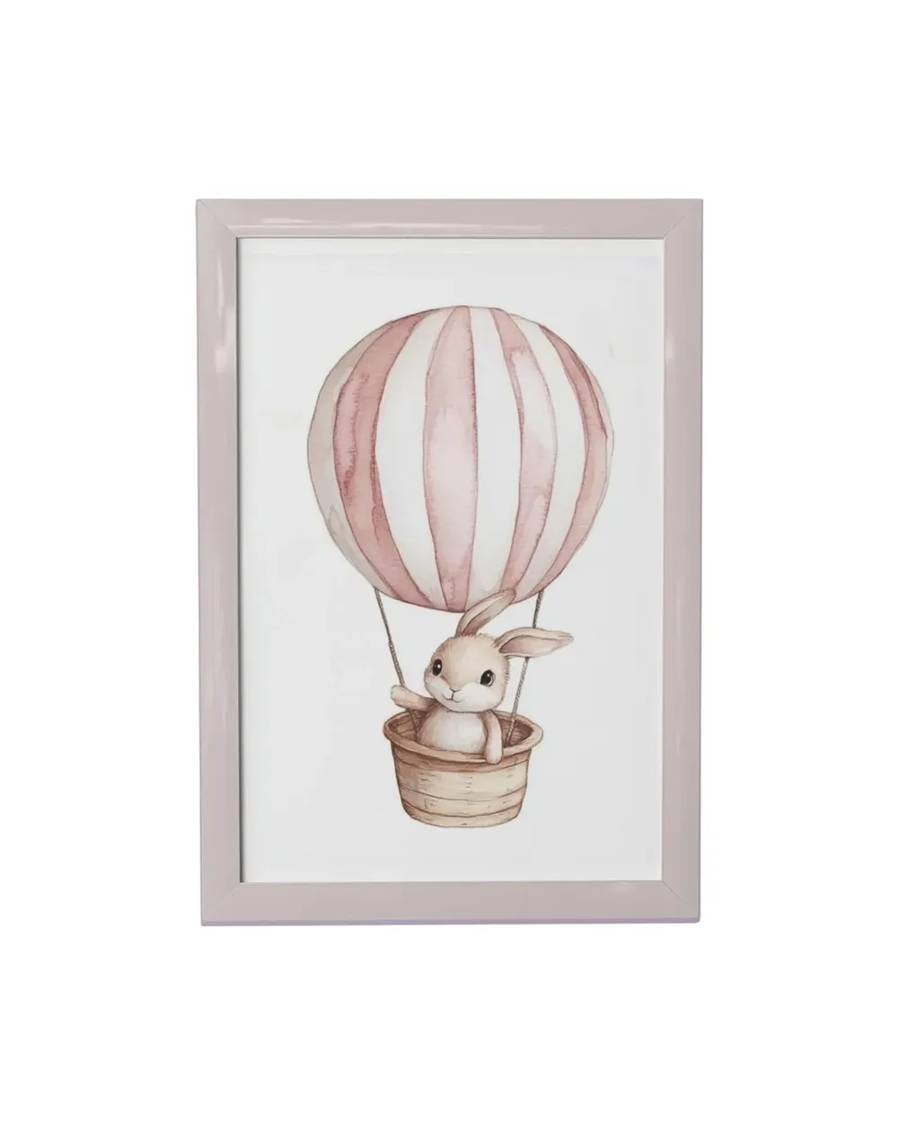 Hot Air Balloon Bunny Nursery Art Print