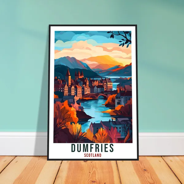 Dumfries Travel Poster, Scotland Home Decor