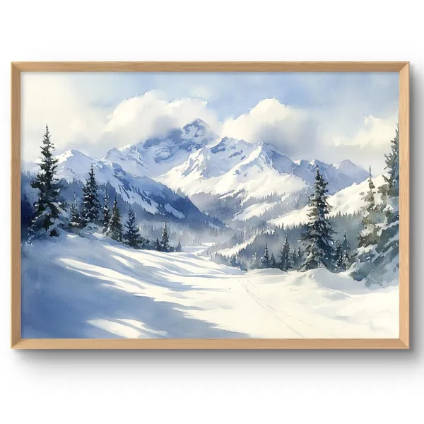 Snowy Mountains Colorado Landscape Art Print