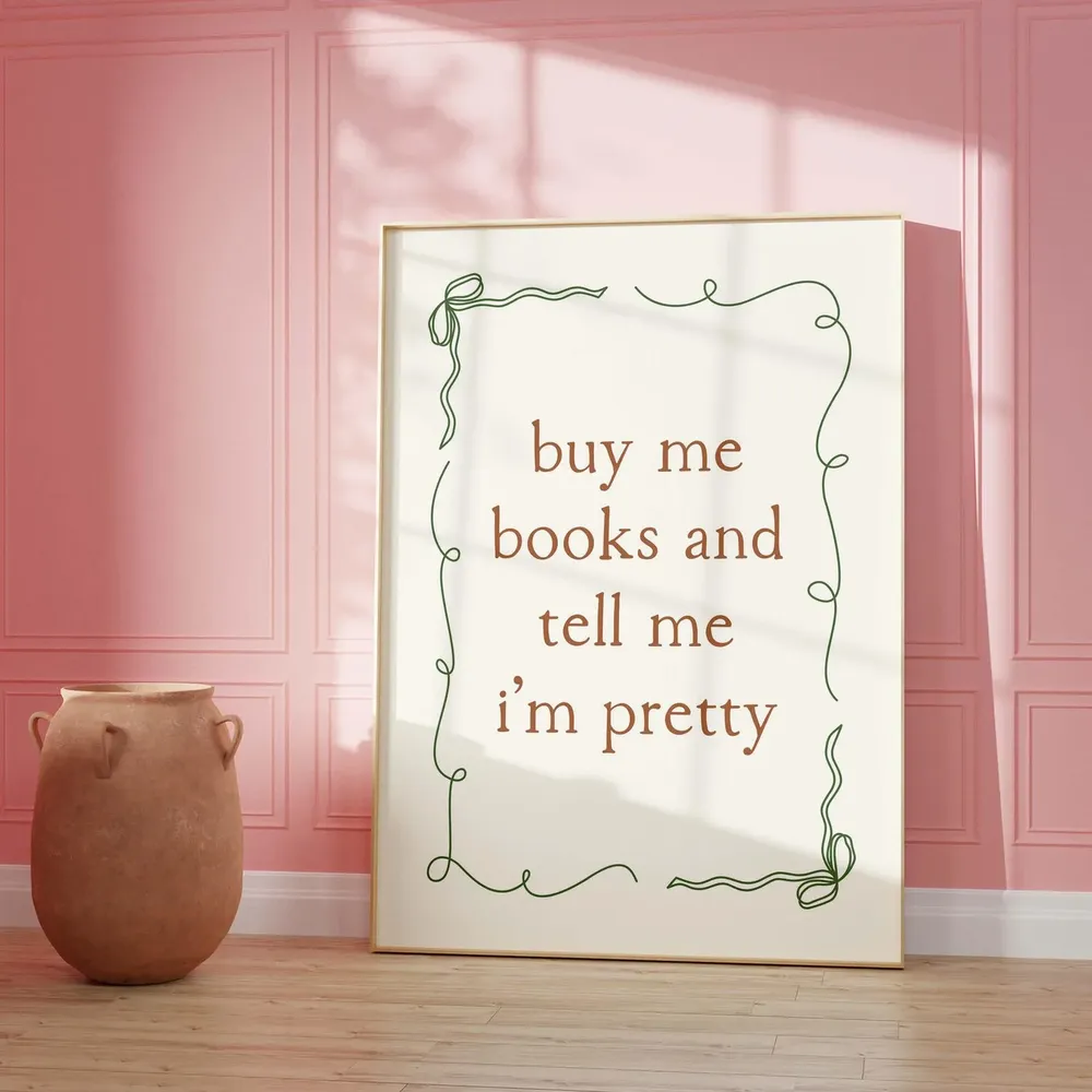 Bookish Coquette Reading Room Wall Art Print - Image 3