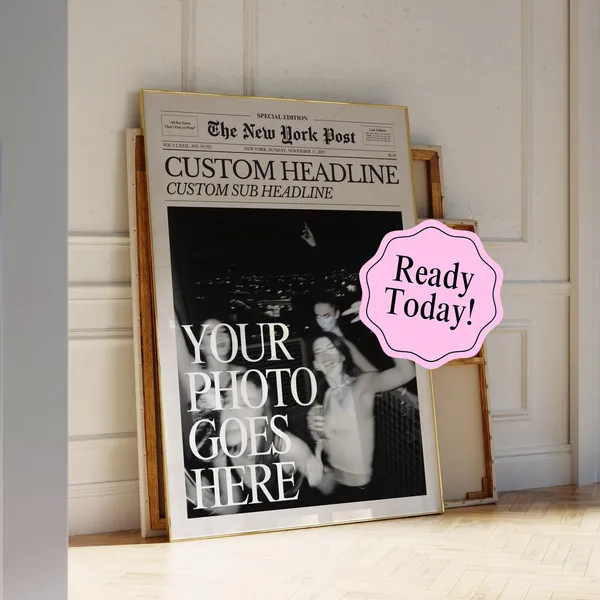 Custom Newspaper Print Personalized New York Poster