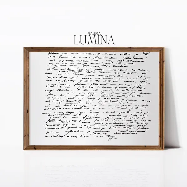 Handwritten Letter Vintage Calligraphy Art Print