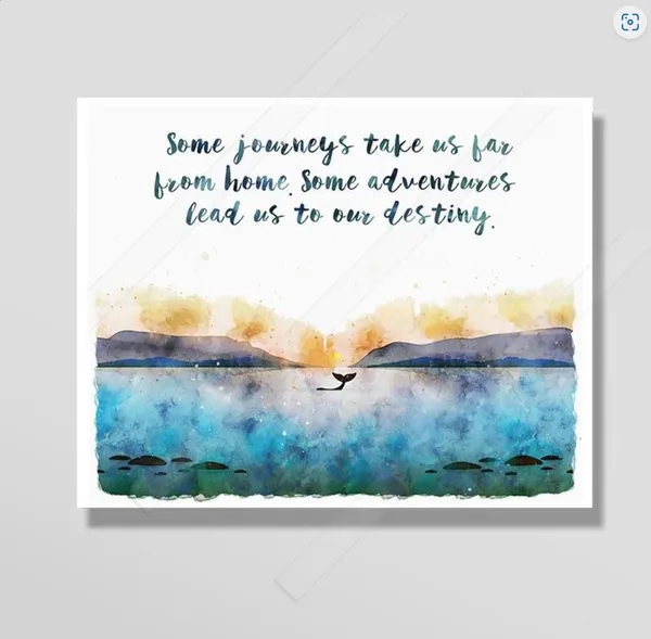 Some Journeys Take Us Far From Home Watercolor Art Print