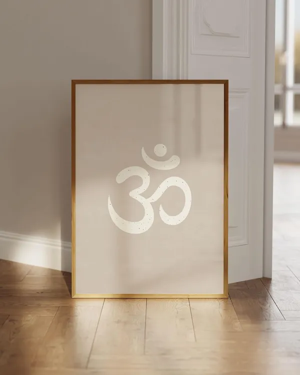 Om Poster, Minimalist Spiritual Art Print