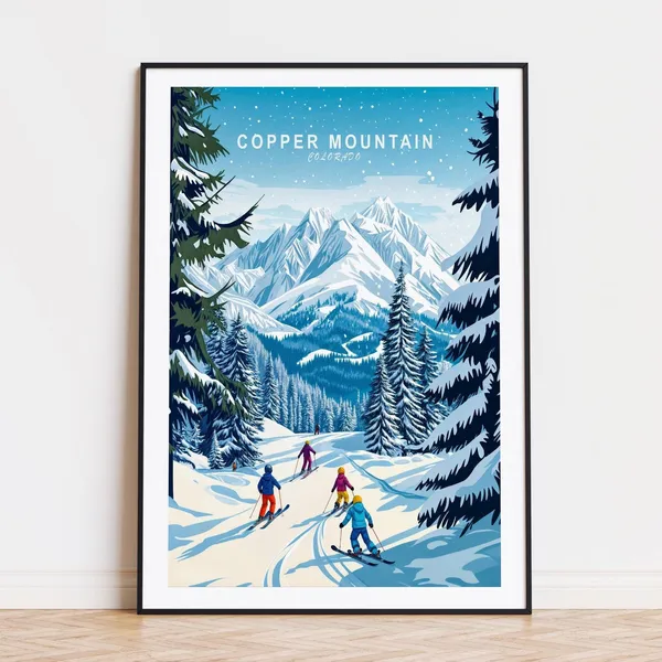 Copper Mountain Travel Poster, Colorado Art Print