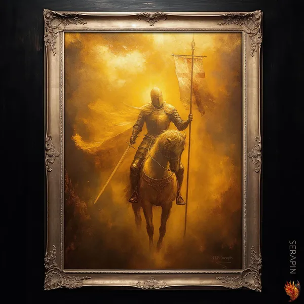 Crusader Knight Catholic Man, Gift For Men Art Print