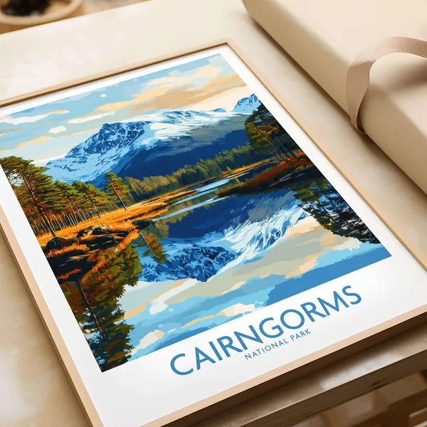 Cairngorms Poster, Scotland Wall Art Print