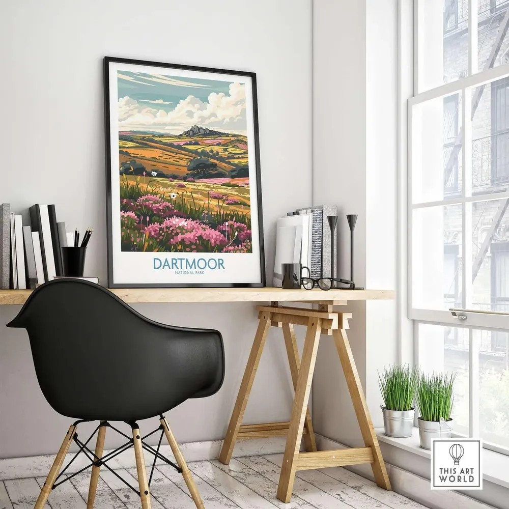 Dartmoor Travel Poster, England Nature Art - Image 4