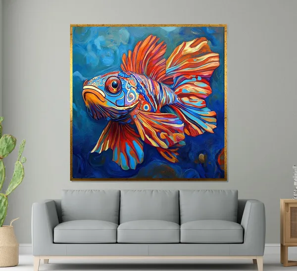 Colorful Fish Sea Life Art Print, Ocean Decor