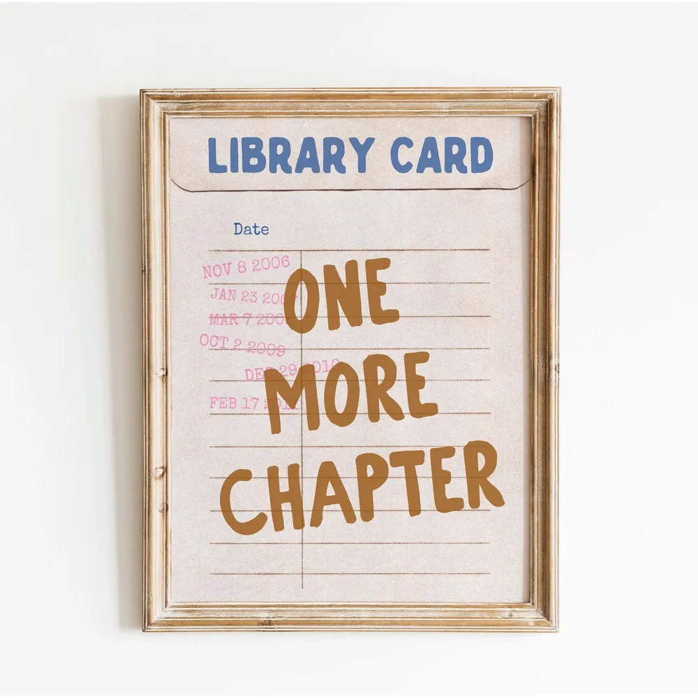 One More Chapter Poster Print, Library Card Book - Image 3