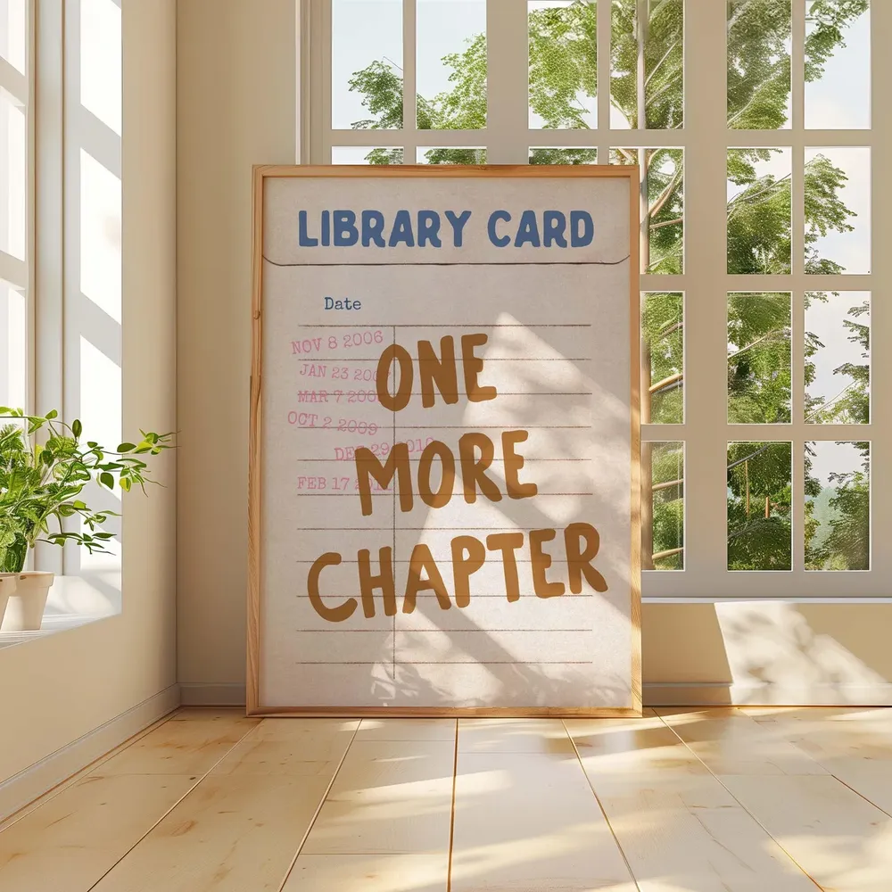 One More Chapter Poster Print, Library Card Book - Image 2