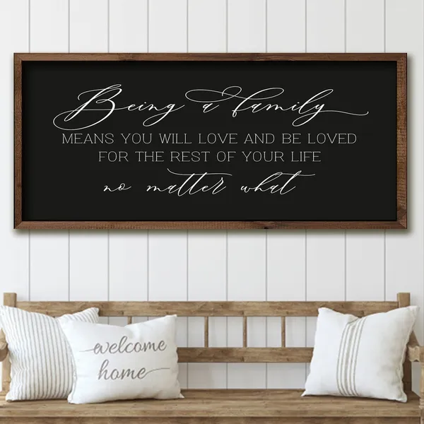 Being A Family Means Wall Decor Quote Art Print