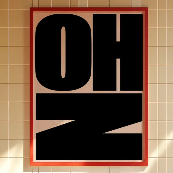 Oh No 70s Retro Typography Art Print