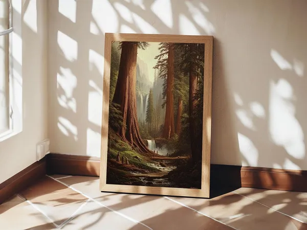 Fantasy Forest Redwood Trees, California Art Print