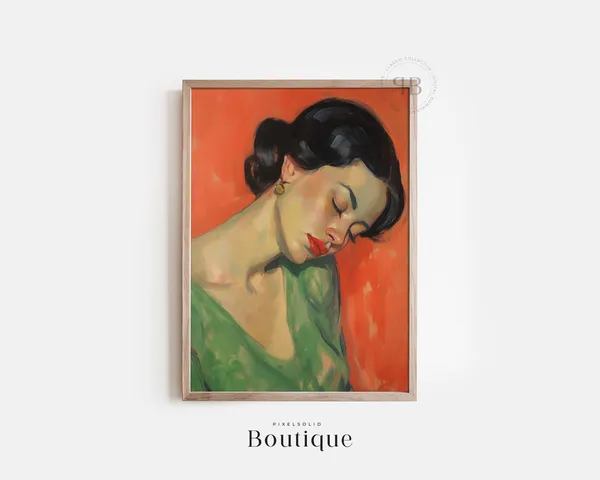 Classic Portrait Of A Woman Vintage French Art Print
