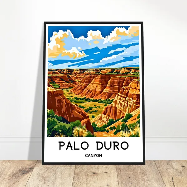 Palo Duro Canyon Travel Poster, Texas Wall Decor