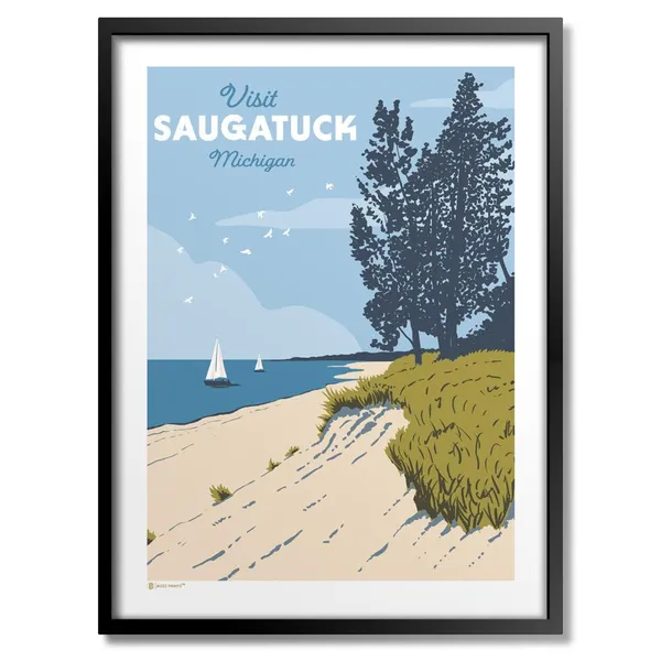 Saugatuck Beach Dunes Art Print