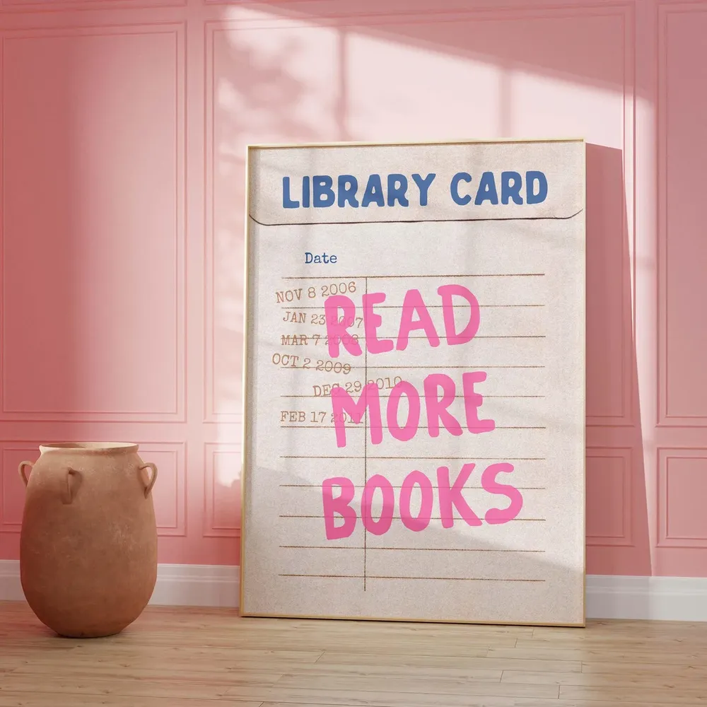 Read More Books, Library Card Poster for Readers - Image 2