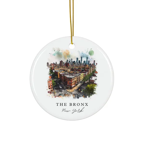 Bronx Christmas Ornament, NYC Holiday Decor
