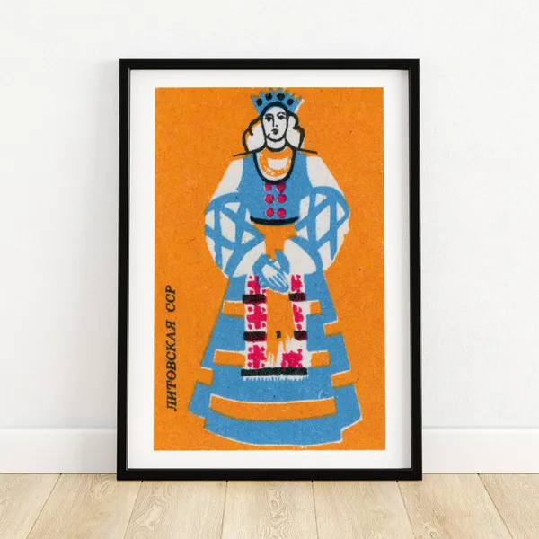Lithuanian Woman Vintage Eastern Europe Art Print