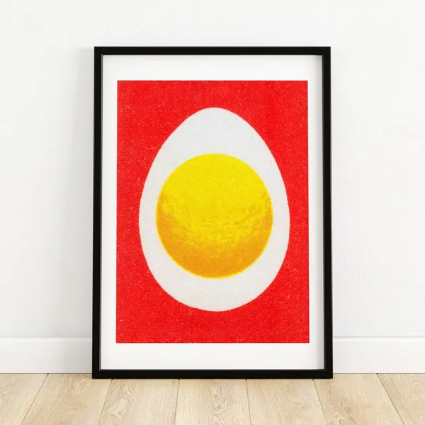 Golden Egg Matchbox Vintage Poster Print