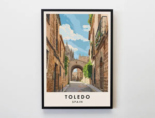 Toledo Travel Poster, Spain City Wall Art