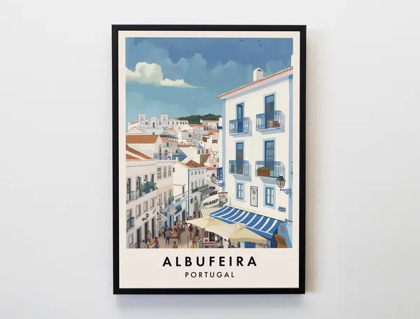 Albufeira Travel Poster, Portugal City View
