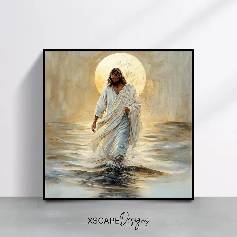 Jesus Walking On Water - Christian Art