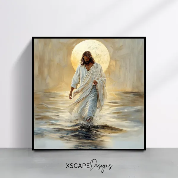 Jesus Walking On Water - Christian Art