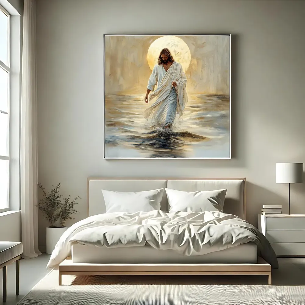 Jesus Walking On Water - Christian Art - Image 2